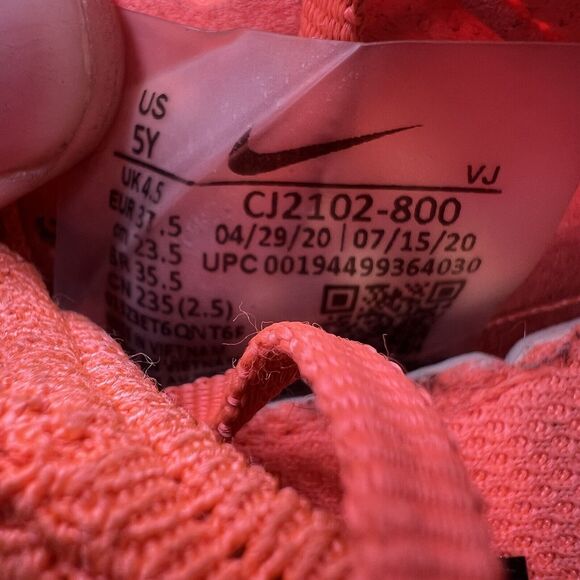 Youth Size 5 Women's 6.5 - Nike Air Zoom Tempo FK Bright Mango Running Shoes‎ - Picture 9 of 9